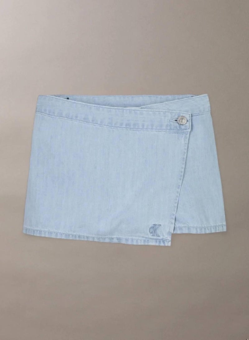 كالفن كلاين جينز شورت بنمط تنورة من الجينز - Image 4