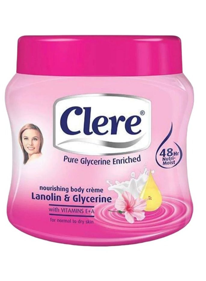CLERE Lanolin And Glycerin Body Cream White 500ml - Image 1