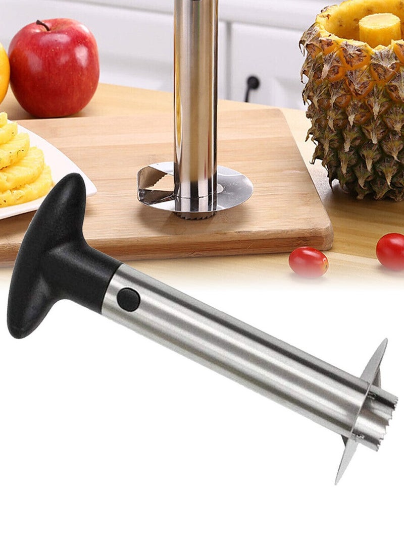 2 Pieces Stainless Steel Pineapple Corer Slicer Silver
