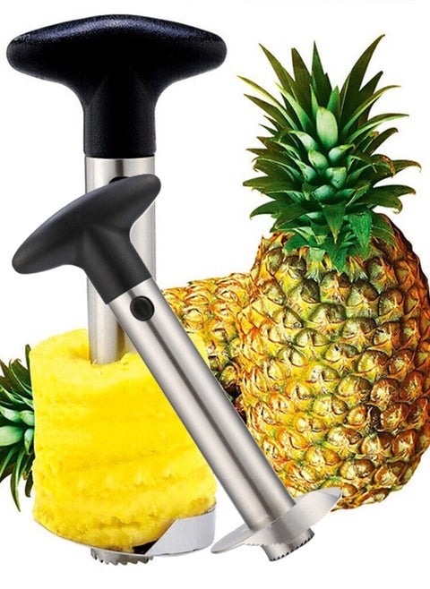 2 Pieces Stainless Steel Pineapple Corer Slicer Silver