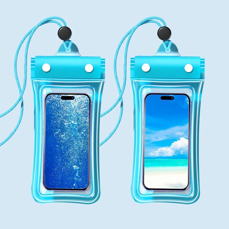 A Set of Two Waterproof Phone Pouch Available in Multiple Colors, Suitable for Holding Phones, Cards, Keys, And Other Items, Ideal for Rainy Days And Water  Activities - Image 1