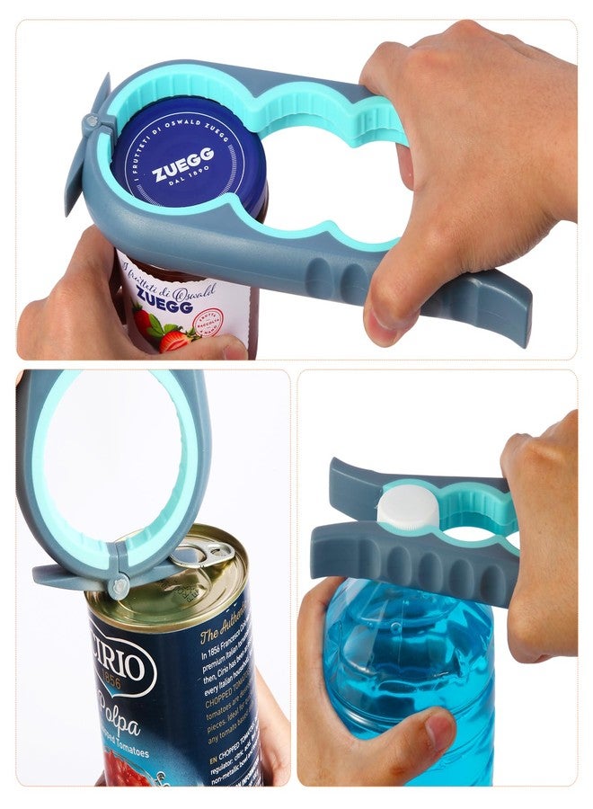 Wolnivi Jar Opener for Weak Hands, Seniors with Arthritis, Bottle Opener to Remove Stubborn Lids, Mutil Can Opener Gripper for Anyone with Low Strength (Blue and Grey) - Image 3