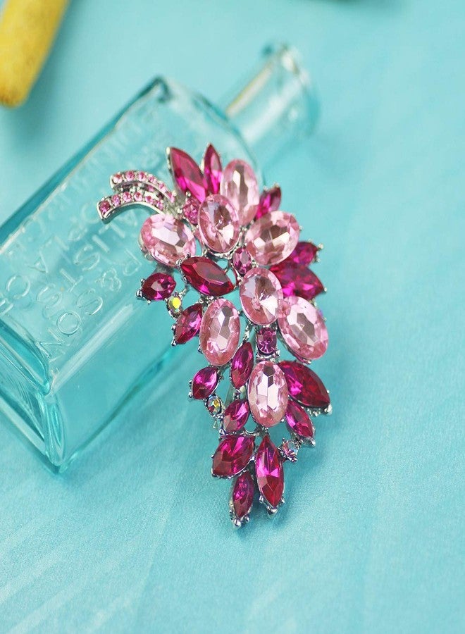 Merdia Created Crystal Fashion Brooch Pin Wedding Feather Brooches for Women | Brooches and Pins for Women | Dress accessories | Fashion Jewelry | Jewelry Pins and Brooches | Rosered - Image 2