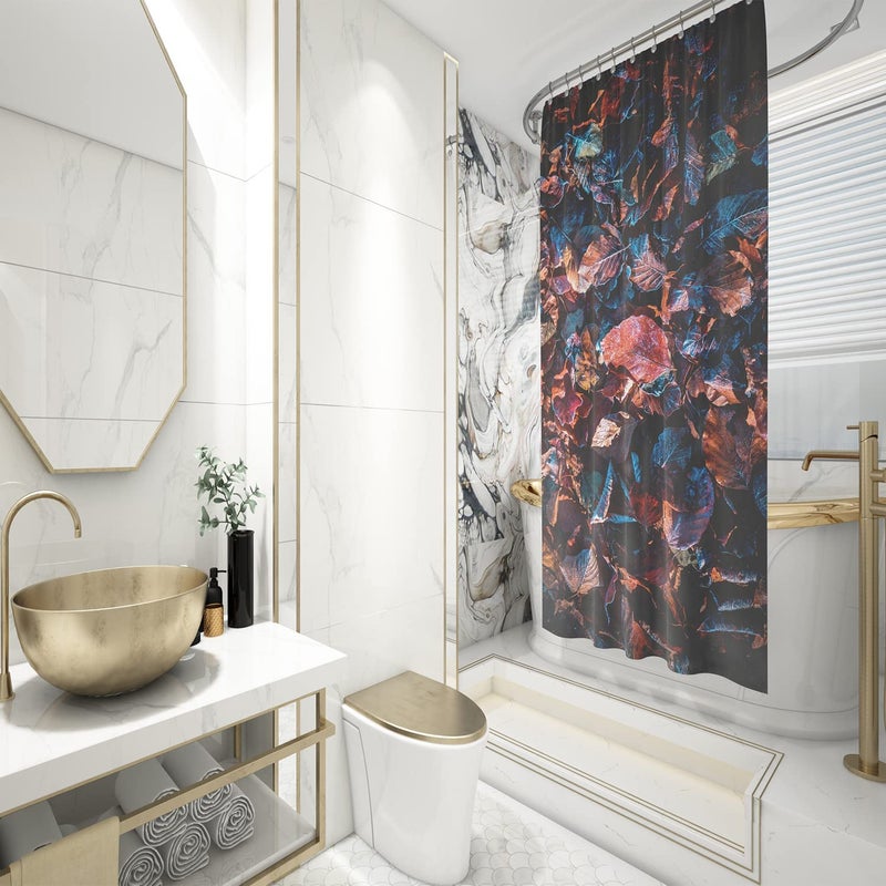 FING Bath Shower Curtain,Bathroom Curtain with Hook,Designer Shower Curtain for Bathroom,Bathtub, Decoration Modern Decorative Bathroom Curtains (Design_19) - Image 3