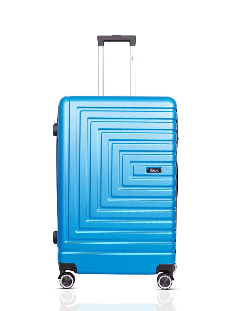 منيك مجموعة حج  قطع أمتعة سفر | ترولي صلب بمقبض ناعم وقفل  | بعجلات مزدوجة  درجة | مقاسات:  بوصة مقصورة،  بوصة متوسط،  بوصة كبير | أزرق - Image 2