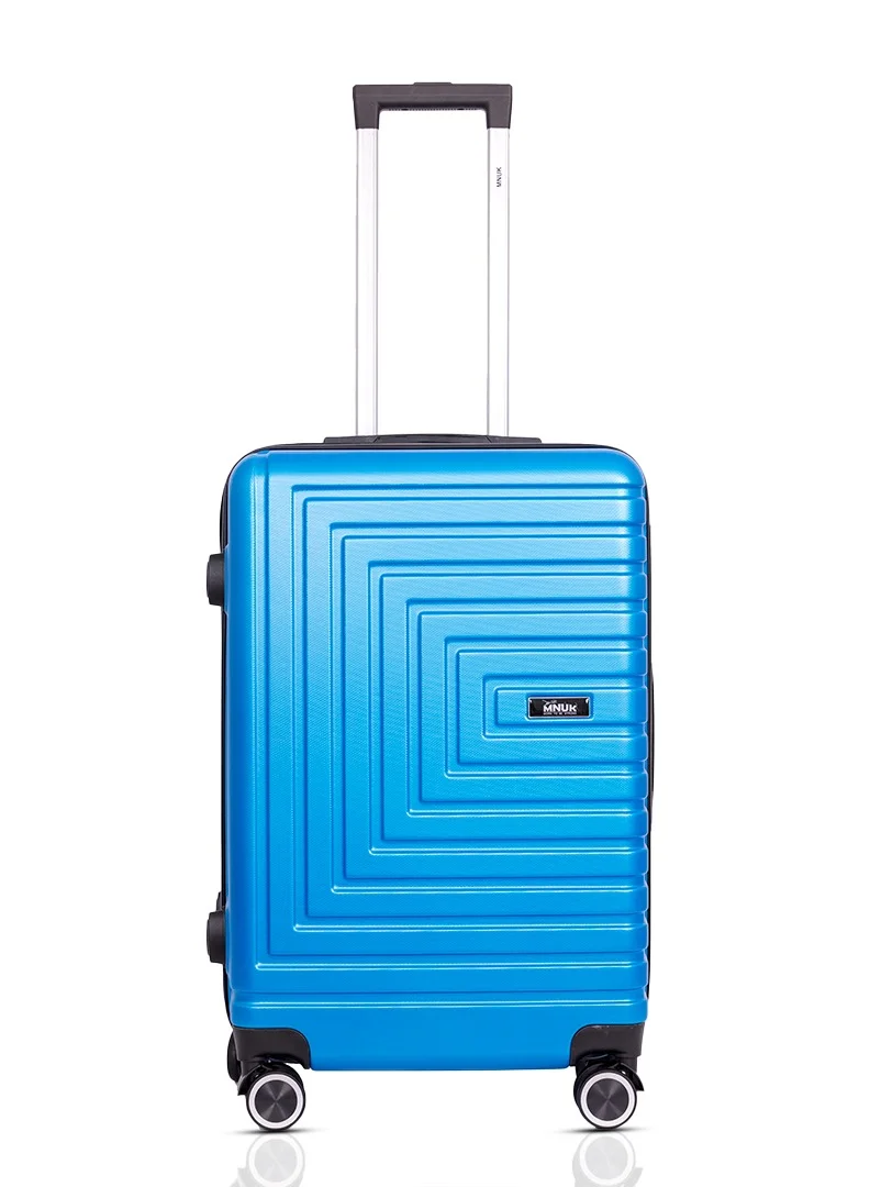 MNUK Pilgrimage Set of 3 Travelling Luggage | Hardside Soft Handle Trolley with TSA Lock |Double 360° 4 Wheeler| Cabin-20 Inch, Medium- 24 Inch, Large-28 Inch| Blue