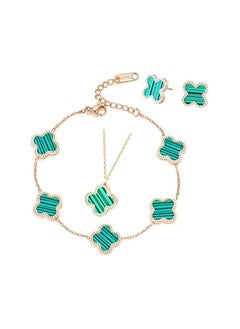MIRFA Four Leaf Clover Jewellery Set (Green)  - Image 5