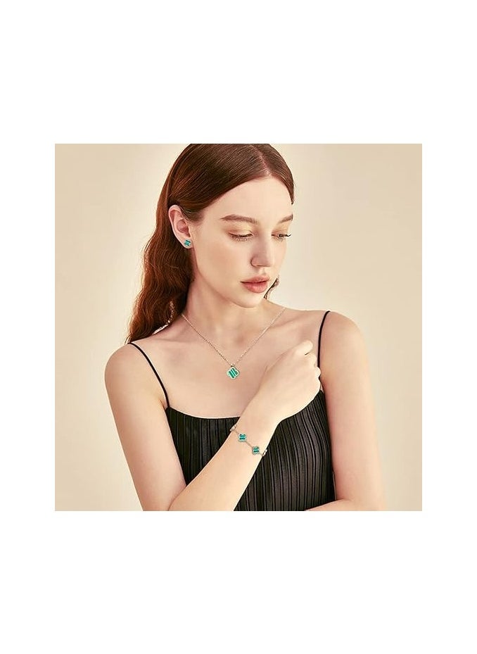 MIRFA Four Leaf Clover Jewellery Set (Green)  - Image 2