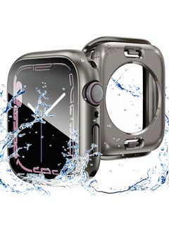 Generic Applicable To For Apple Watch Waterproof Case Protective Cover For Apple Watch Ultra Tempered Case Film Integrated S8/7/6-Color:Original Machine Color [two-in-one Waterproof Shell]]-Exterior Dimension:49MM  - Image 1