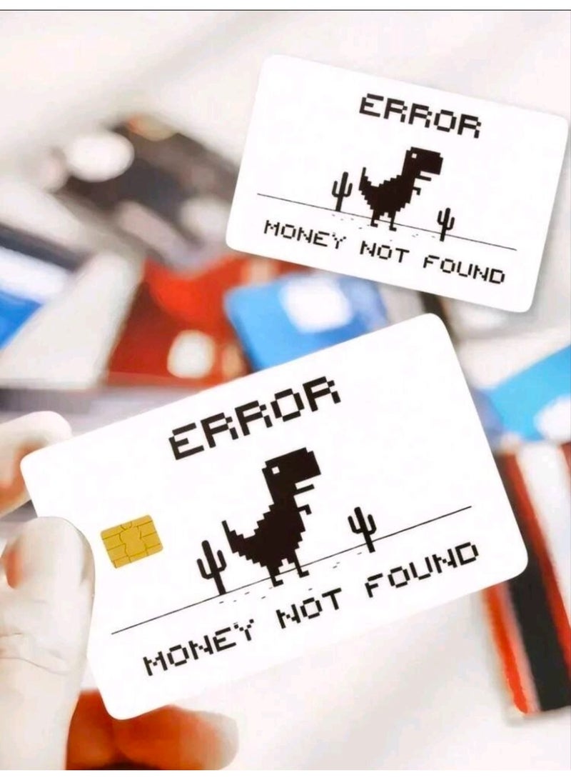 شي إن 2pc Pixel Dinosaur Bank Card Sticker, Personalized PVC Anti Fingerprint Ultra-Thin Durable Scratch Resistant Privacy Card Sticker, Suitable For DIY Fashion Decoration To Protect Bank Cards - Image 3