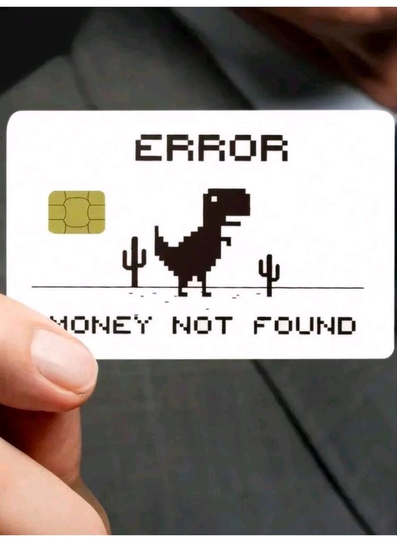 شي إن 2pc Pixel Dinosaur Bank Card Sticker, Personalized PVC Anti Fingerprint Ultra-Thin Durable Scratch Resistant Privacy Card Sticker, Suitable For DIY Fashion Decoration To Protect Bank Cards - Image 2