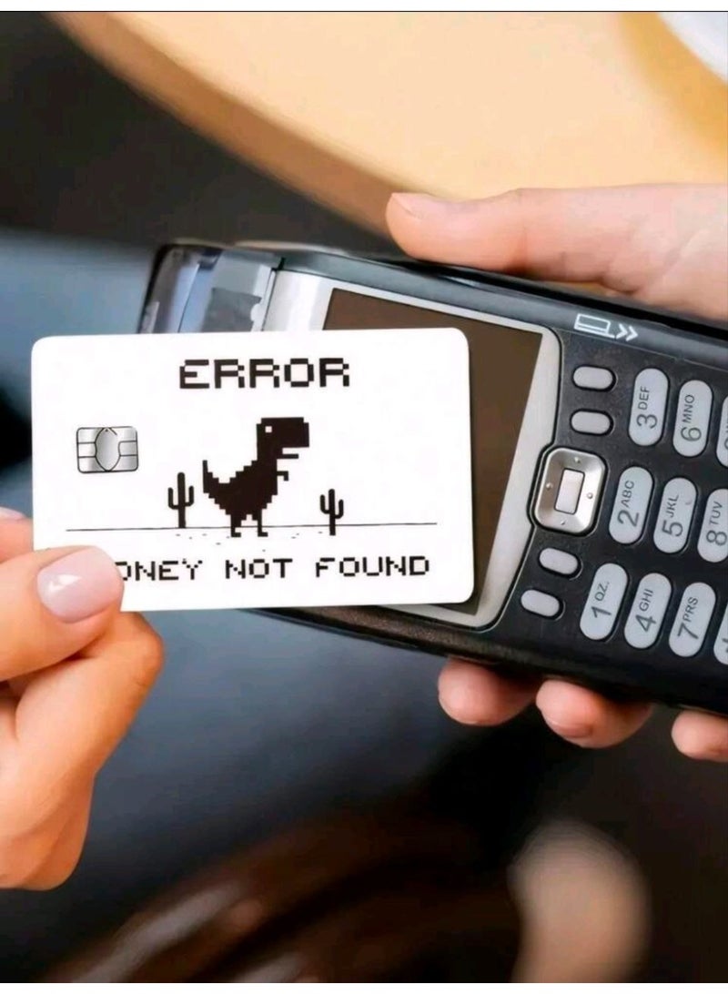 شي إن 2pc Pixel Dinosaur Bank Card Sticker, Personalized PVC Anti Fingerprint Ultra-Thin Durable Scratch Resistant Privacy Card Sticker, Suitable For DIY Fashion Decoration To Protect Bank Cards - Image 4