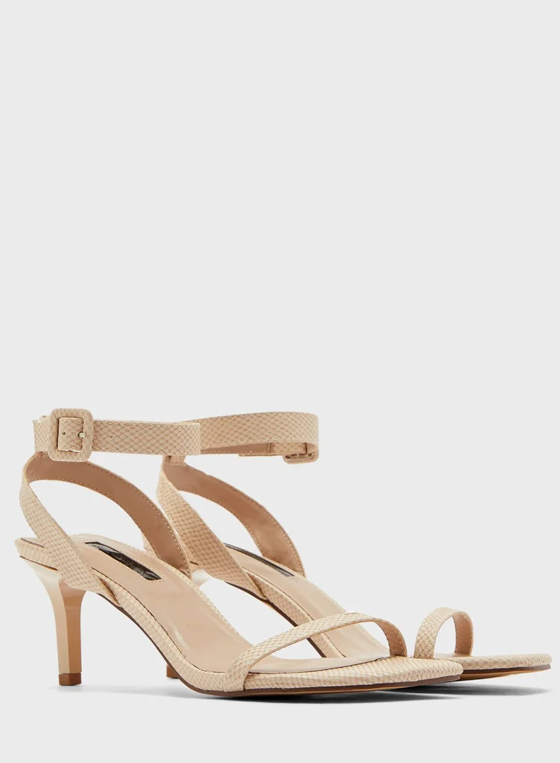Miss Selfridge Shakira Ankle Strap High Heel Sandal