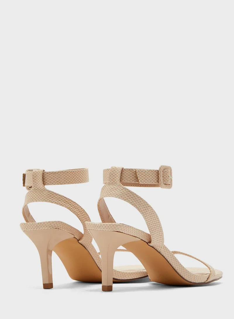 Miss Selfridge Shakira Ankle Strap High Heel Sandal