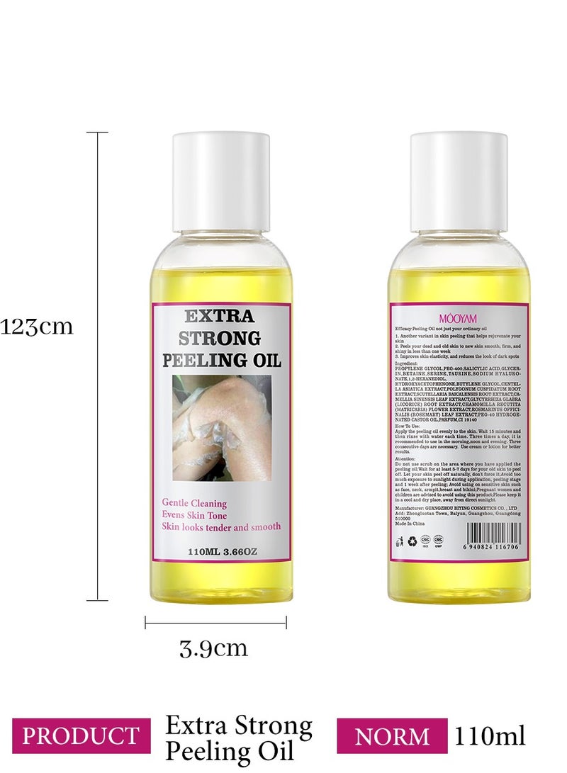 موويام زيت تقشير أصفر 110 مل مزيل قوي للبشرة الميتة مرطب للبشرة زبدة مرطبة لتقشير البشرة حل تقشير لتفتيح البشرة الباهتة والبشرة غير المتساوية - Image 5