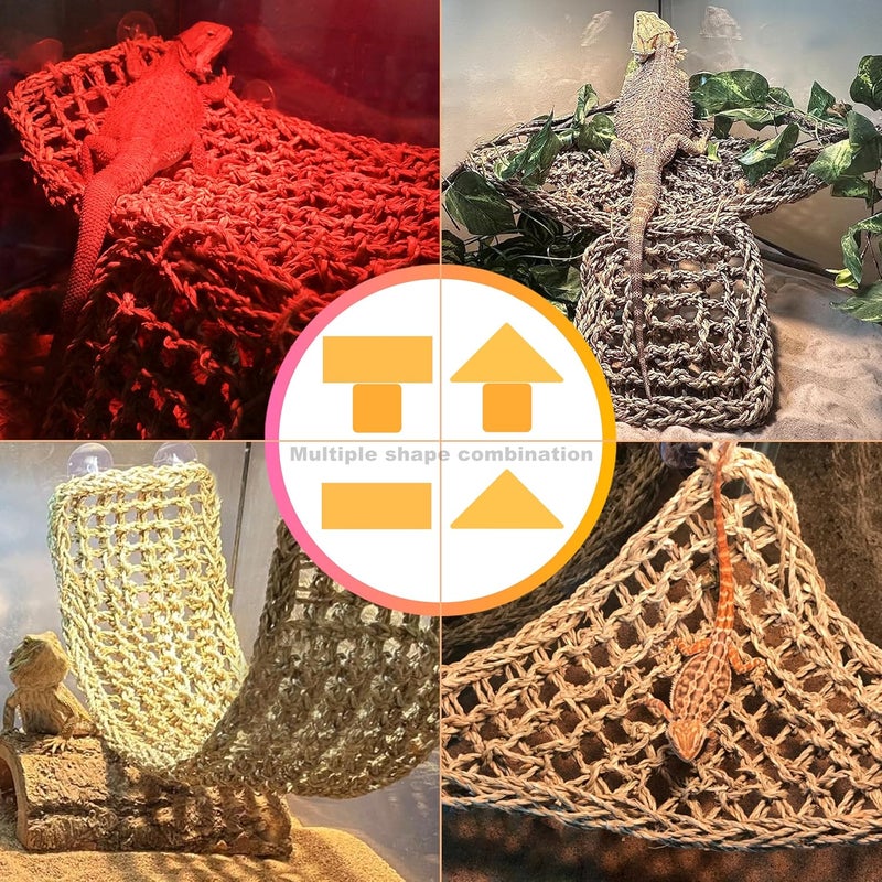 ExoRepti Bearded Dragon Hammock Lizard Tank Accessories Reptile Lounger Amphibian Habitat Décor for Chameleon, Geckos, Snakes, Hermit Crab, Lguana Reptiles, Tortoises - Image 5