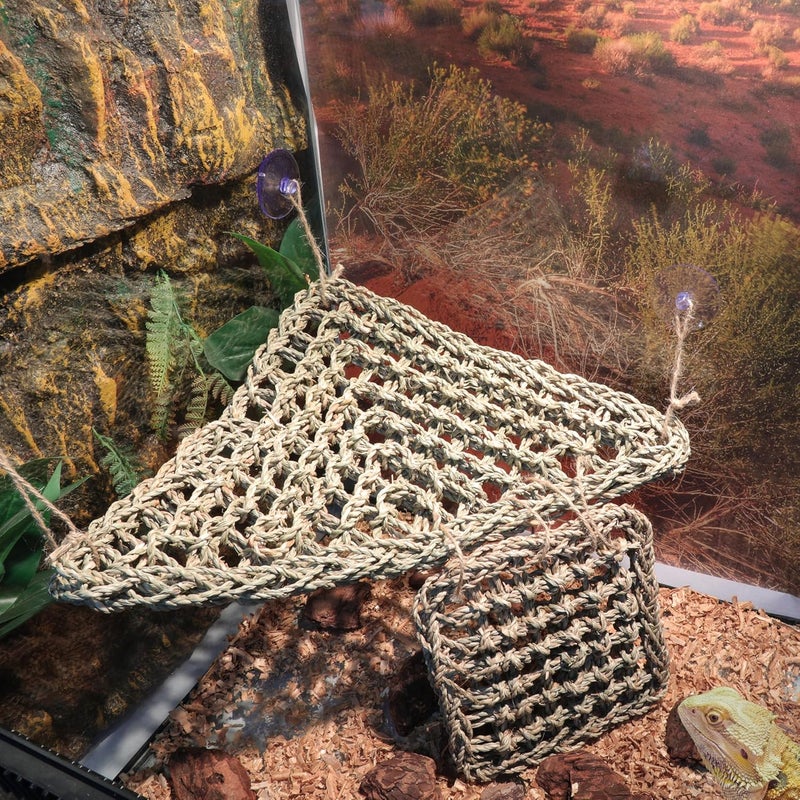 ExoRepti Bearded Dragon Hammock Lizard Tank Accessories Reptile Lounger Amphibian Habitat Décor for Chameleon, Geckos, Snakes, Hermit Crab, Lguana Reptiles, Tortoises - Image 1