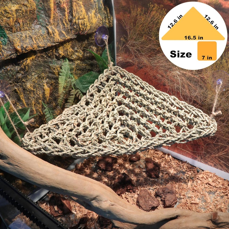 ExoRepti Bearded Dragon Hammock Lizard Tank Accessories Reptile Lounger Amphibian Habitat Décor for Chameleon, Geckos, Snakes, Hermit Crab, Lguana Reptiles, Tortoises - Image 2