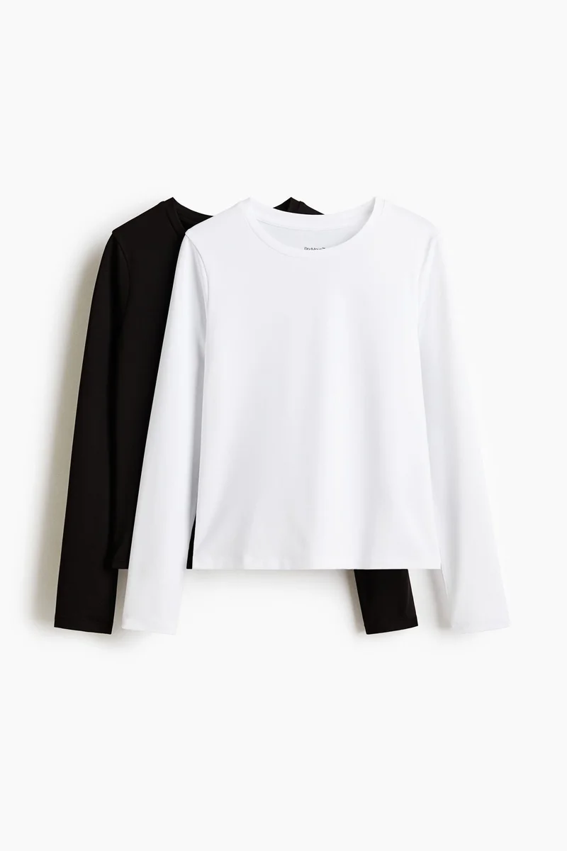 H&M 2-pack long-sleeved sports tops with DryMove™