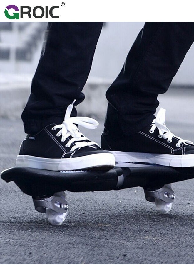 GROIC - Caster Board, Deluxe Junior Caster Board 2 Wheels Skateboard with 360-degree Casters, Colorful LED Light Up Wheel for More Fun and Visibility, Durable Twistboard for Teenagers, Adults and Professional - Image 1