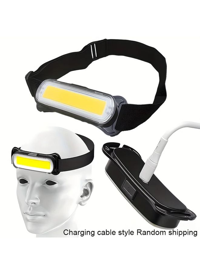 مصباح رأس LED قابل لإعادة الشحن عبر منفذ USB، 3 أوضاع، حزام قابل للتعديل، إضاءة 360 درجة، 1 قطعة - Image 1