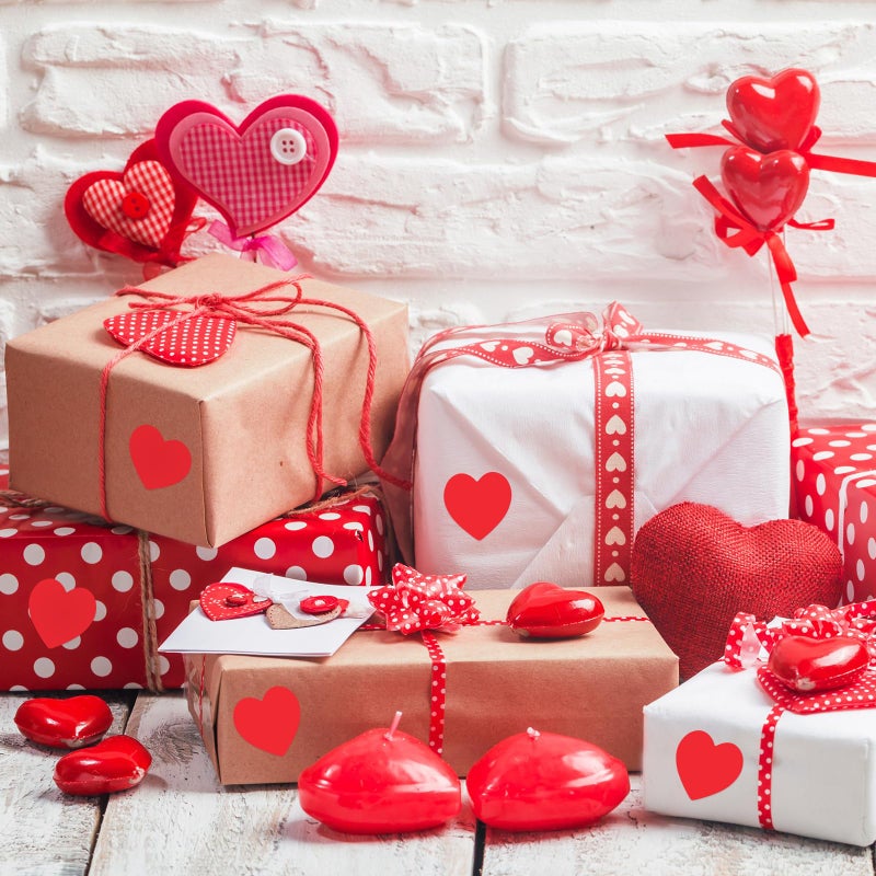 Anwyll Heart Stickers Valentine'S Day Heart Stickers 500Pcs 1Inch Red Heart Stickers Heart Shaped Stickers For Kid Self-Adhesive Love Envelope Seals Labels Stickers For Birthday Wedding Valentines Day - Image 4