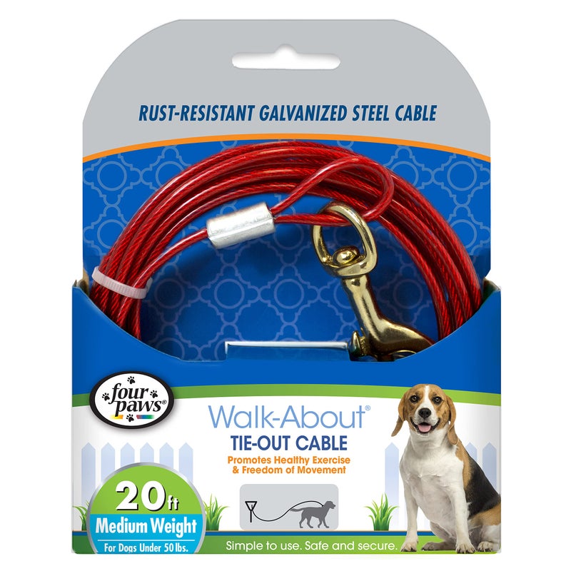 Four Paws Medium Weight Dog Tie Out Cable - Image 1