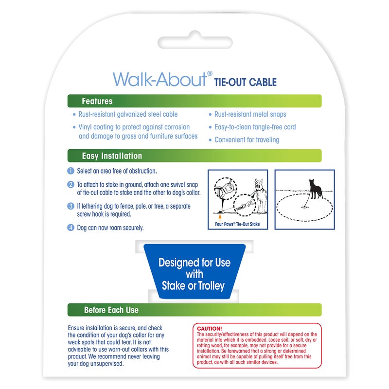 Four Paws Medium Weight Dog Tie Out Cable - Image 5