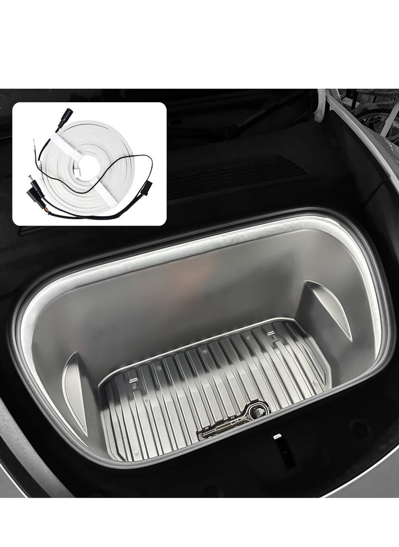 SYOSI - SYOSI for Tesla Model 3 Interior Led Lights, Frunk Light Front Trunk LED Strip Light Kit, Ambient Lighting for Tesla Model 3 Model Y Accessories 2022 2023 - Image 1