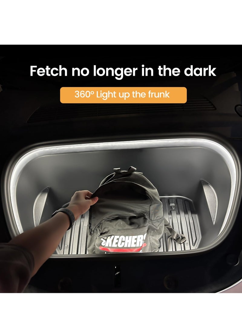 SYOSI - SYOSI for Tesla Model 3 Interior Led Lights, Frunk Light Front Trunk LED Strip Light Kit, Ambient Lighting for Tesla Model 3 Model Y Accessories 2022 2023 - Image 1
