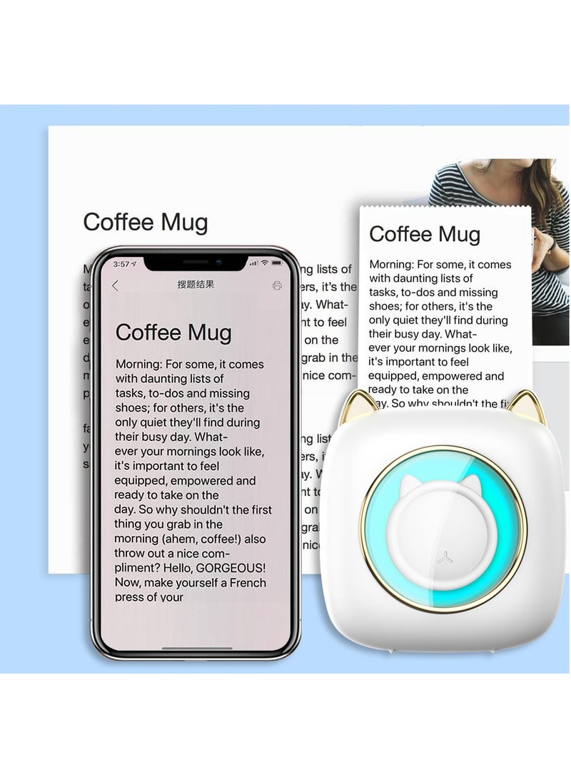 FlashHawk Mini Pocket Printer,Portable Thermal Printer Bluetooth Connection 203DPI for Picture Label DIY Handcraft List Memo Notes Journal Receipt Paper Compatible with Android iOS System  - Image 4