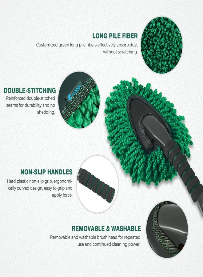 FLORICH Microfiber Car Duster Kit, Large Extendable Car Duster Exterior Scratch Free, Car Cleaning Brush Car Interior Detailing Kit, Car Cleaning Supplies for Cars RV Truck - Image 3