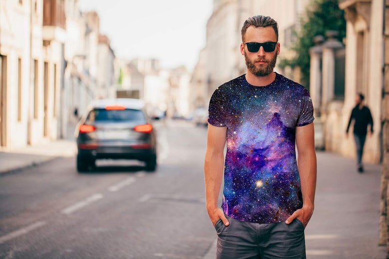 KYKU Galaxy T Shirt Universe T-Shirt Space T Shirts for Men Nebula Tshirts 3D Tee (Large) - Image 3