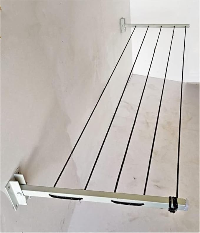 Generic Heavy Duty Wall Mounted Cloth Drying Stand Foldable Drying Rack for Home and Balcony  - Image 2