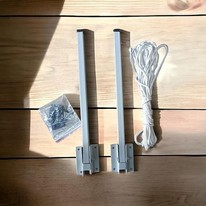 Generic Heavy Duty Wall Mounted Cloth Drying Stand Foldable Drying Rack for Home and Balcony  - Image 4