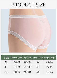 DUNISO 4PC Women's Briefs Ladies Girl's Mid-waist Cotton Underwear Lace High Stretch Panties Soft Underpants Underwear Full Coverage Panties Multicolor  - Image 4