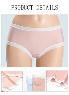 DUNISO 4PC Women's Briefs Ladies Girl's Mid-waist Cotton Underwear Lace High Stretch Panties Soft Underpants Underwear Full Coverage Panties Multicolor  - Image 5