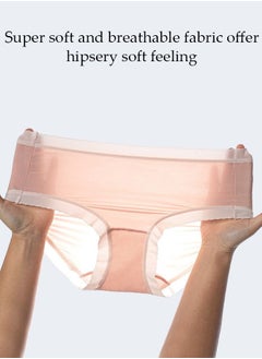 DUNISO 4PC Women's Briefs Ladies Girl's Mid-waist Cotton Underwear Lace High Stretch Panties Soft Underpants Underwear Full Coverage Panties Multicolor  - Image 2