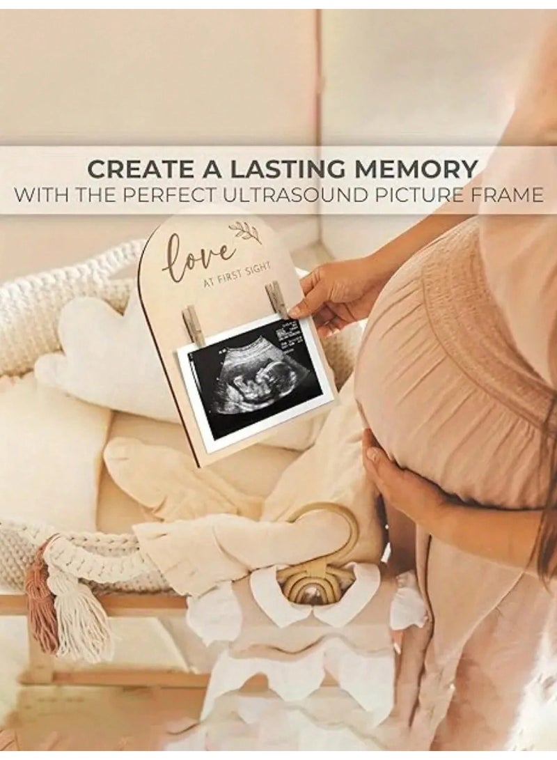 إطار صور خشبي للاحتفاظ بصورة الجنين بتصميم أنيق ومميز - Image 3