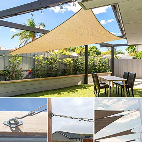 BEAYFILY Sun Shade Hardware Kit for Rectangle and Square Sun Shade Sails Installation,5 inch Heavy Duty Anti-Rust Sail Shade Hardware Kit with 50 ft Cable Wire Ropes - Image 3