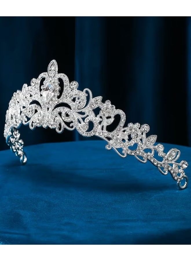 Ailily Children's Role-Playing Crystal Crown Princess Headwear, Luxurious Wedding Dress Headwear, Suitable for Birthday Hair Accessories, Dances, Costume Parties - Image 5