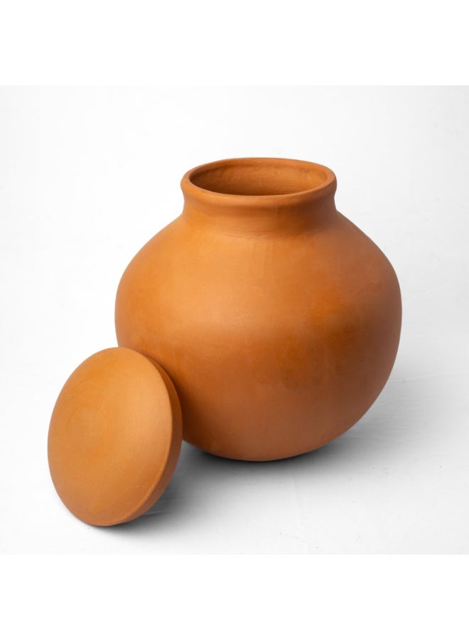 ارك موزع مياه فخاري مصنوع يدويًا من ARK مزود بصنبور وغطاء | ماتكا طينية طبيعية لمياه شرب باردة وقلوية | سعة 6 لترات - Image 4