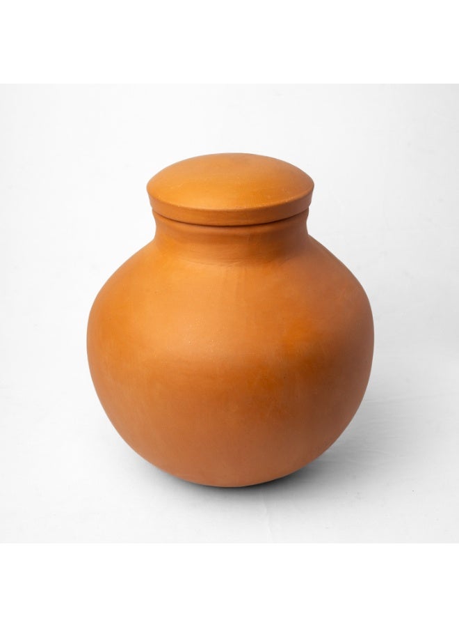 ارك موزع مياه فخاري مصنوع يدويًا من ARK مزود بصنبور وغطاء | ماتكا طينية طبيعية لمياه شرب باردة وقلوية | سعة 6 لترات - Image 2