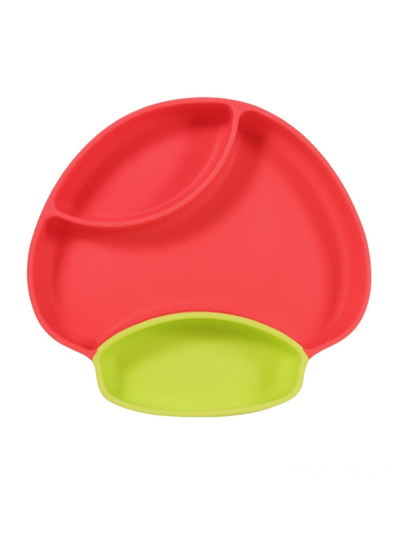 هايلاند مجموعة أطباق وأواني الفطر المصنوعة من السيليكون للأطفال باللون الأحمر - Image 2