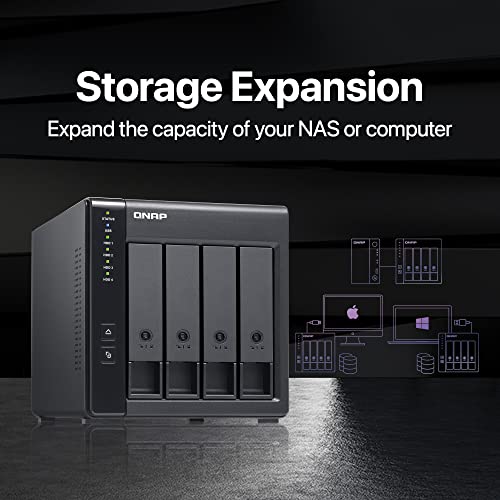 QNAP TR-004-44WD-US 4 Bay DAS (USB Type-C) with 12TB Storage Capacity, Preconfigured RAID 5 WD Red Plus HDD Bundle - Image 2