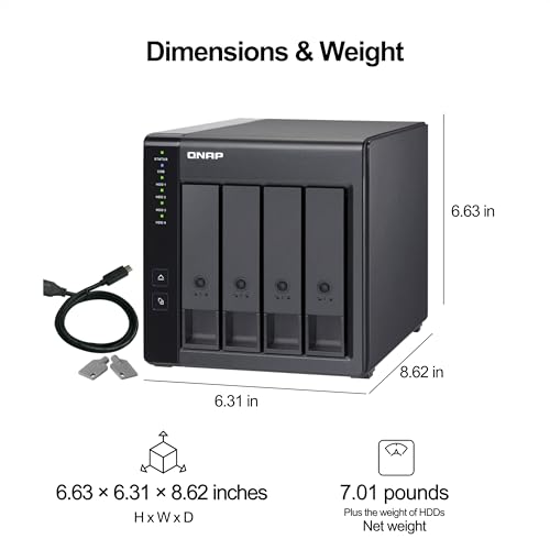 QNAP TR-004-44WD-US 4 Bay DAS (USB Type-C) with 12TB Storage Capacity, Preconfigured RAID 5 WD Red Plus HDD Bundle - Image 5