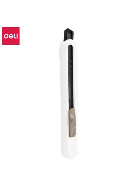 Deli Nusign ENS063 Snap-Off Utility  Cutter with SK5 Edge - White