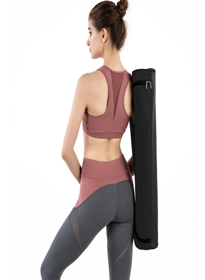 Generic Yoga Mat Bag Full-Zip Exercise Gym Carry Bag Durable Adjustable Shoulder Strap Multi-Functional Storage Bag - Image 2