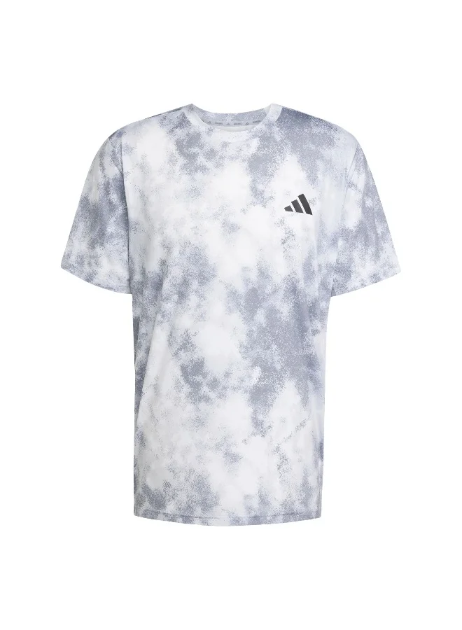 Adidas Adidas Sea Aop Tee Grey T-Shirt (Short Sleeve) T-Shirts For Men