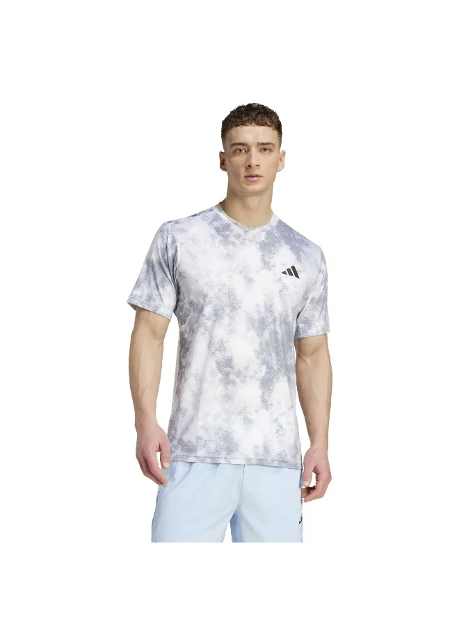 Adidas Adidas Sea Aop Tee Grey T-Shirt (Short Sleeve) T-Shirts For Men